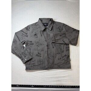 Teddy Fresh - WILL LAREN SKETCHES ZIP JACKET Size Large Cotton